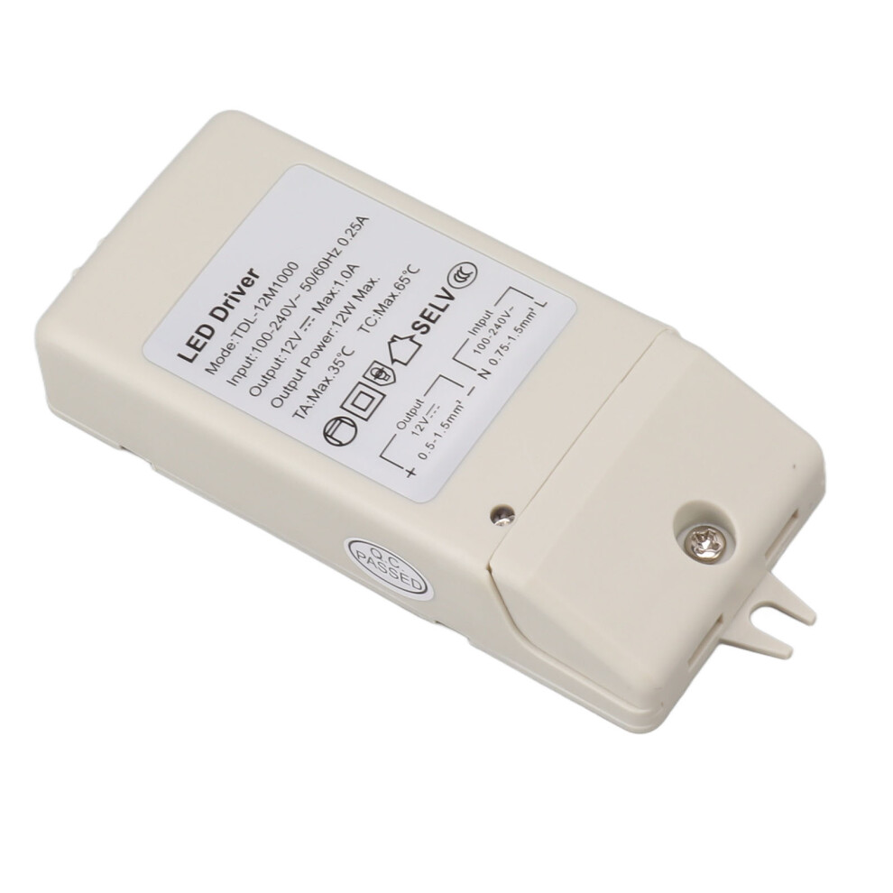 12W Dc 12V 1A Led Driver For Strip S, Abs Material Light 6921371298411