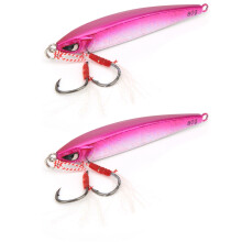 Jig in metallo aerodinamico per la pesca con esche vive, tipo affondante con corpo ovale e centro bilanciato, facile da usare e con lanci lunghi, jig