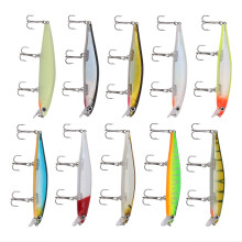 Esca da pesca artigianale, esca da pesca vivida da 11 cm con azione realistica e profilo realistico, esche morbide per persico trota in acqua dolce,