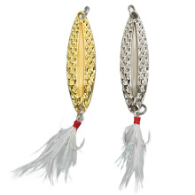 Sharp Hooks Fishing Lure Spoons, Brass Construction Durability For Freshwater And Saltwater Fishing Adventures, 2Pcs