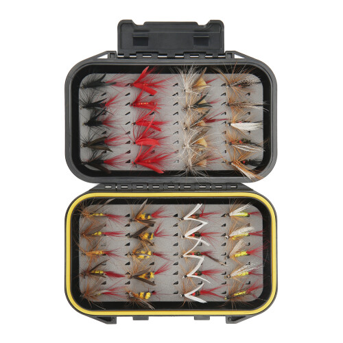 Durable Fly Bait with Hooks & Waterproof Tackle Box - Bright Colors