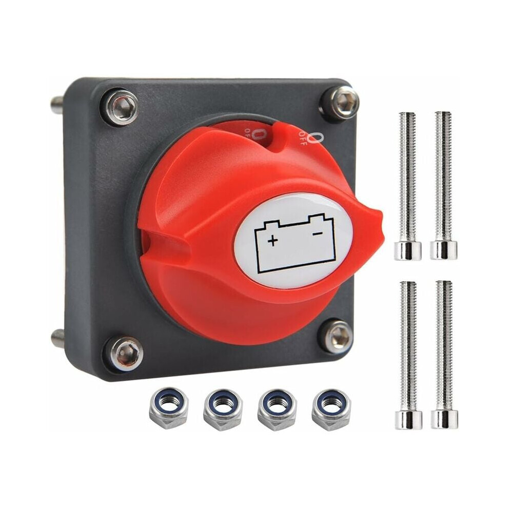 Shut Off Switch For Marine And Vehicle Battery Systems, Battery Disconnect Isolator Switch With Waterproof Heavy Duty Build, 12V 24V 48V 9009791492187