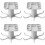 Under Cabinet Storage Hooks for Rotating Kitchen Hooks, 360 Degree Rotation Seamless Adhesive Base for Kitchen Bathroom Balcony (Gray) 1