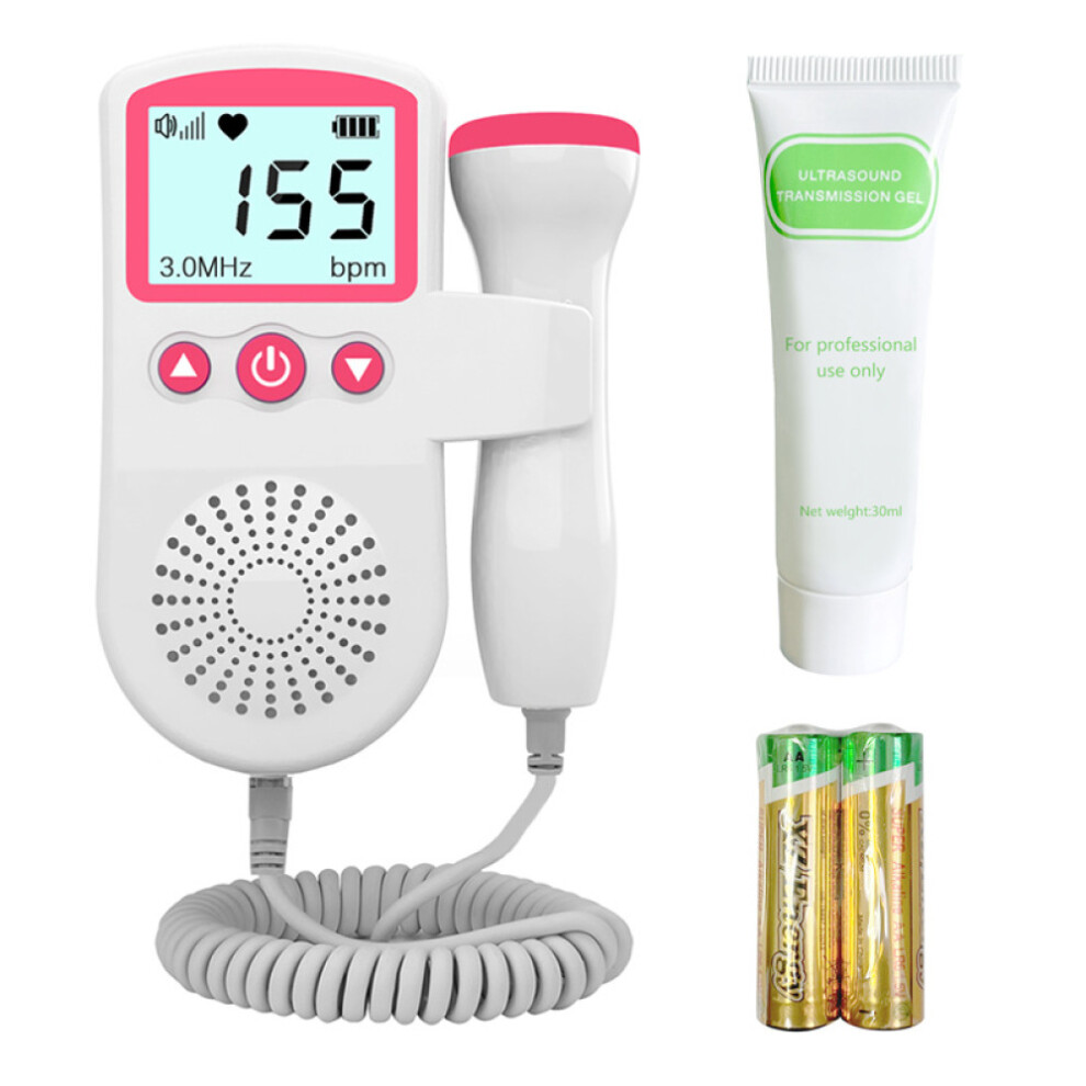 Fetal Prenatal Pregnancy Belly Speakers, Headphone for Listening to Baby's Heartbeat at Home, Compatible with 3MHz Doppler Devices Featuring LCD