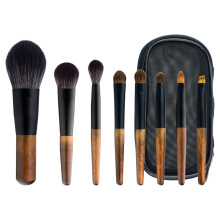 Professionelles Mini-Make-up-Pinselset, Reise-Make-up-Tool, Kabuki-Foundation-Pinsel mit exklusiven veganen Borsten, kompakt für unterwegs, 8-teilig