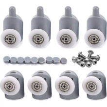 Kit de remplacement pour roulettes de porte de douche, roulettes simples pour porte de douche coulissante, poulies silencieuses pour portes