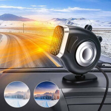 Adjustable Speed Settings Car Heater, Dual Functionality 360 Degree Rotary Base, Plug and Play Convenience Fast Heating PTC Ceramic Heating