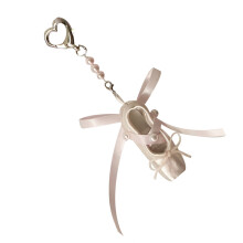Balletschoenen strik sleutelhanger met parels-Roze Sectie 1