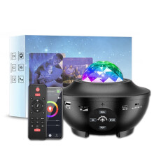 Sternenprojektor mit Fernbedienung, Galaxienprojektor fürs Schlafzimmer, Bluetooth-Lautsprecher und Timerfunktion, LED-Nachtlicht mit 21