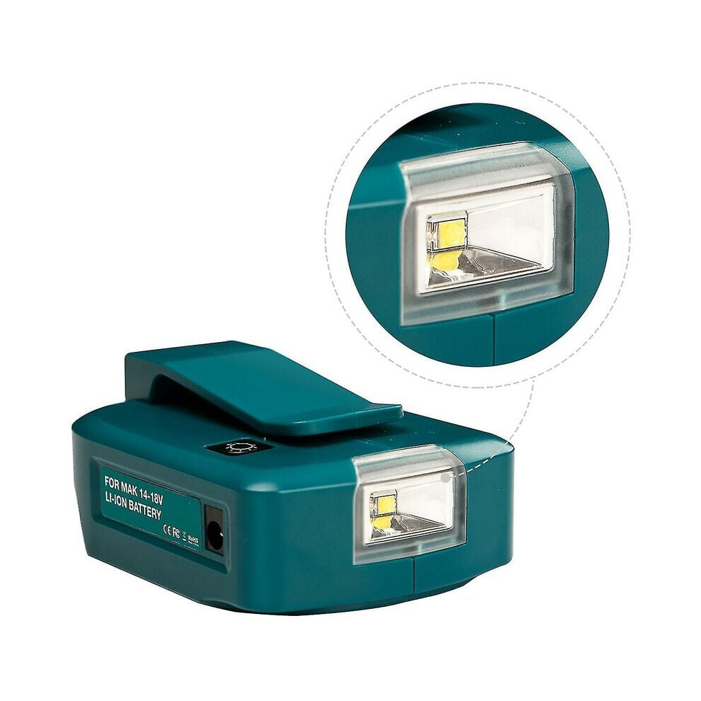 Versatile Battery Inverter, Portable Power Inverter For Convenient Wireless Power, Charges Usb Devices With High Bright Led For Job Site Light 9169997296702