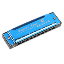 Diatonic Harmonica Key of C, Portable Small Musical Instrument with Stainless Steel Covering & Phosphor Bronze Reed, Perfect for Beginners &