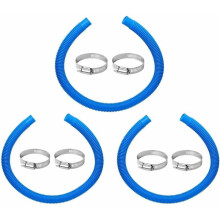 Flexible PE Material Pool Pump Hoses for Above Ground Pool, Heavy-Duty Metal Clamps Replacement Pool Tubes for Coleman Pool