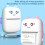 Cute Mini Printer Portable, Clear Printing Wireless Sticker Printer, Inkless Thermal Printing Paper Compatible with iOS + Android, Multifunctional 4