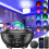 Remote Control Galaxy Projector, Star Projector with Timer Function, Bluetooth Speaker and Voice Control, 21 Mode Night Light with 360 Rotation for 2