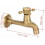 Wall-Mounted Faucet, Solid Brass Single Handle Control For Kitchen, Bathroom, Sink, Mop Pool, Etc. (Antique Finish) 2