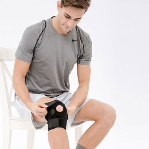 Compression for Knee Pain Relief, Easy On Off Closure Knee Sleeve with Adjustable Compression System, Universal 1