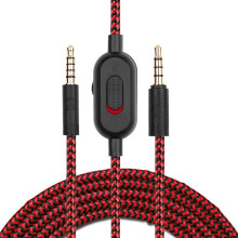 jixopn2m Headsetkabeludskiftning med lydstyrkeregulator og mute, kompatibel med Logitech GPRO X G233G433