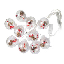 Clear Plastic Ornament Balls, Festive Hanging Decorations Waterproof PVC LED Lights for Joyful Christmas Decoration