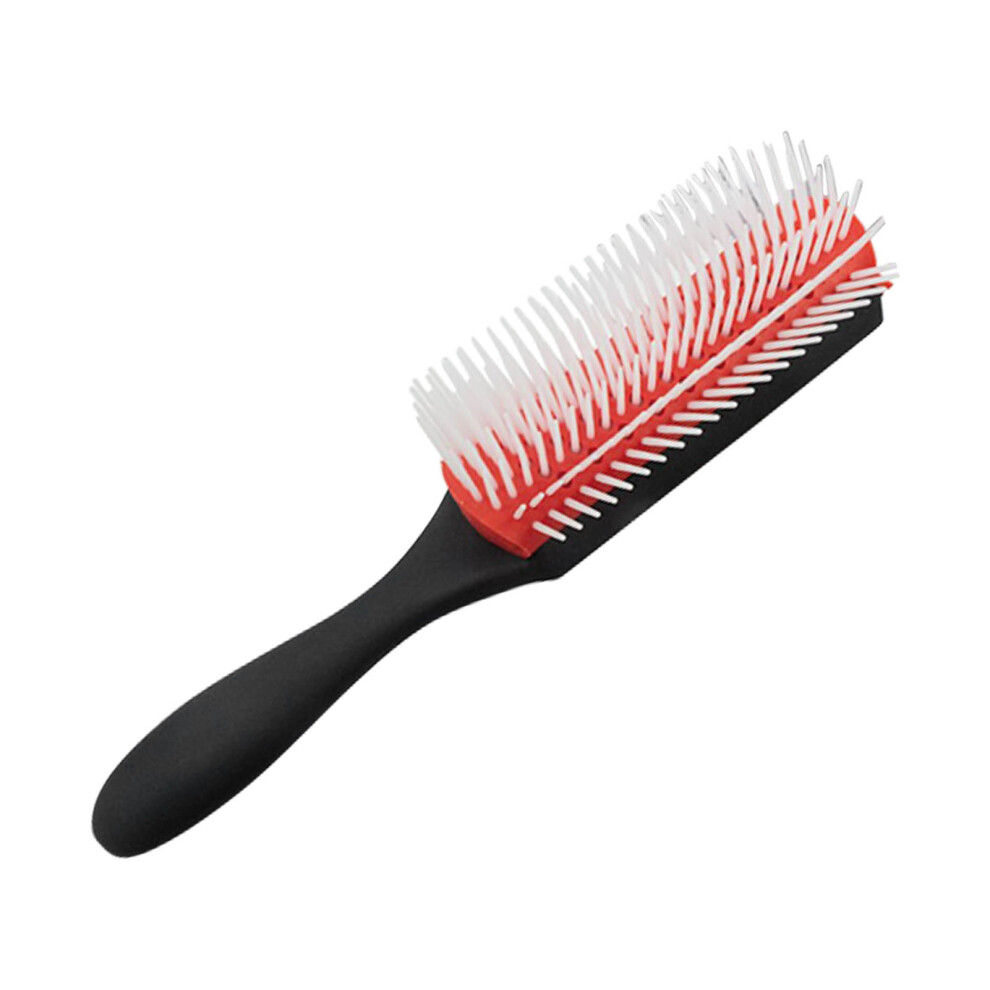 Static Free 9-Row ABS Frosted Detangling Hair Brush, 20cm Red