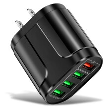 Brandsäkra material Smart IC-teknik Väggladdare, ultrakompakt storlek för iPhone Samsung Pixel-enheter, flera säkra skydd 40W 4-portars USB-C