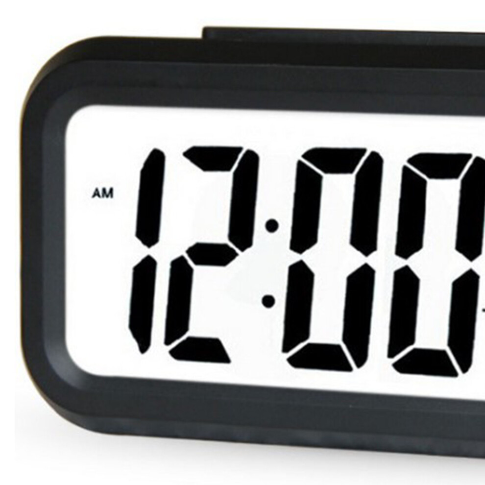 Rechargeable Luminous Led Digital Alarm Clock, 13.6X7x4.6cm Black