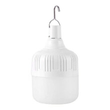 Lâmpada LED de emergência, recarregável via USB, com bateria de longa duração e economia de energia, ideal para iluminação branca brilhante em