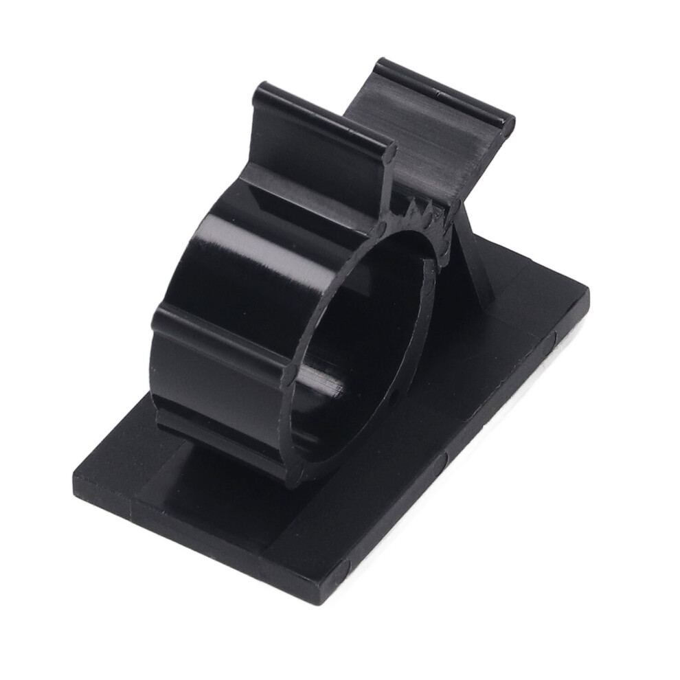 100Pcs Black Cable Clips Pa66 13X16mm Reusable Adhesive Wire Holders 8201371316109
