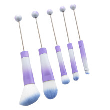 Brosses de maquillage à poils doux, pinceaux de-Dégradé violet D