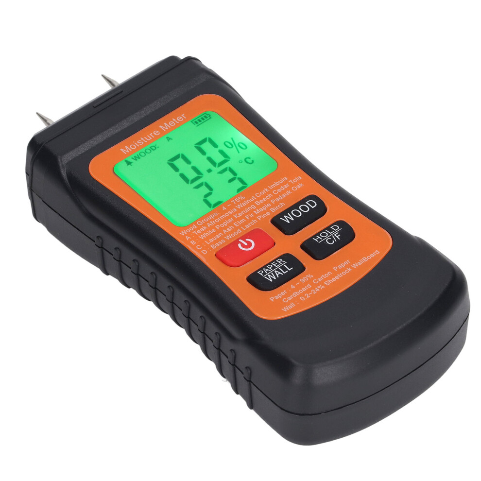 Wood Moisture Meter Lcd Handheld Resistance Tester, 4-75% 4631371317976