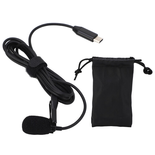 Enregistrement audio clair, réduction du bruit du vent, microphone directionnel facile à utiliser, interface USB-C, format compact, léger,