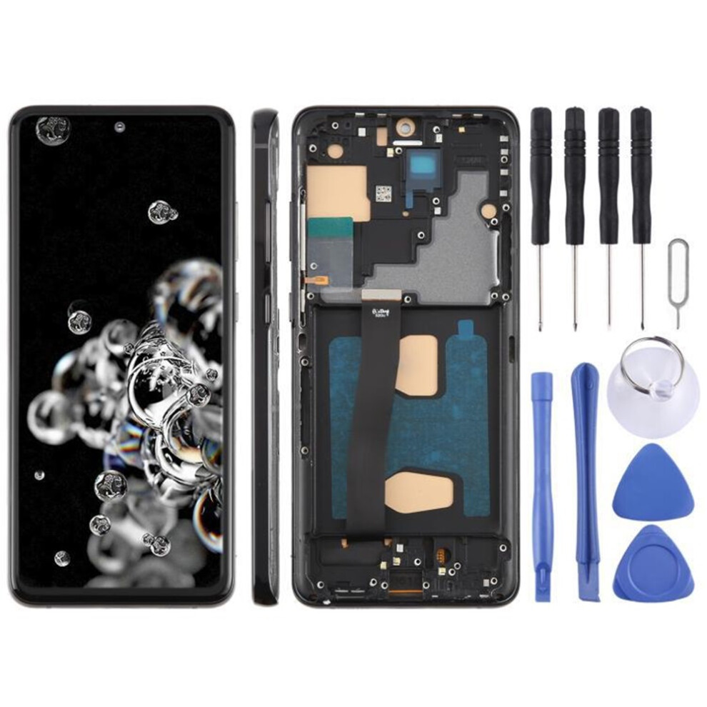 (Black) For For Galaxy S20 Ultra Sm-G988b 6.78 Inch Tft Lcd With Frame Black 6931449729945