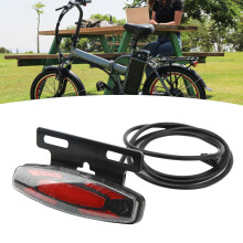 Feu arrière électrique pour vélo à haute luminosité avec frein, clignotant, avertisseur LED pour 24-48V