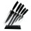 6 PC knives with acrylic knife block, multi-purpose kitchen knife set 1