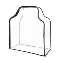 Nécessaire de viagem Wovilon em PVC transparente, organizador de vinil impermeável com zíper, alças de mão e embalagem compatível com as normas