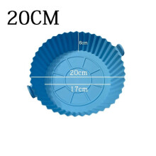 1/2 pezzi Cestello in silicone per friggitrice ad aria Stampo in silicone Vassoio da forno per friggitrice ad aria Pizza Pollo fritto Cestello Stampi