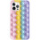 Capa Pop It Fidget compatível com iPhone 14 Pro Max - Multicolorida 1