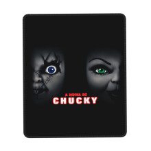 Bride of Chucky muismat met gestikte rand, antislip rubberen onderkant, wasbare Lycra-stof, geschikt voor computers en laptops.