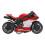 Pull Back Alloy Motorcycle Toy for Kids, Red, 9cm Collection 4