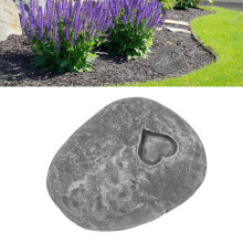 Pietre da giardino per lutto animale, ciottoli grigi per memoriale di cani e gatti, decorazioni fai-da-te per lapidi