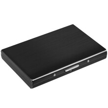 Tarjetero con compartimento / Cartera con protección RFID - Estuche para tarjetas negro