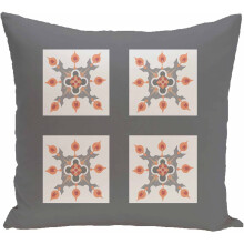 Pernă Simply Daisy cu imprimeu geometric, 40,6 cm x 40,6 cm, format din patru pătrate