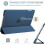 Capa ProCase compatível com iPad de 10,2 polegadas e iPad de 9ª geração, com parte traseira rígida, na cor azul. 4