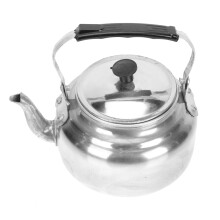 Tetera de aleación de aluminio, tetera elegante con asa plegable resistente al calor, hervidor de agua para hervir.