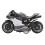 Pull Back Alloy Motorcycle Toy for Kids, 9cm Grey Simulation Model 13