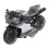 Pull Back Alloy Motorcycle Toy for Kids, 9cm Grey Simulation Model 16