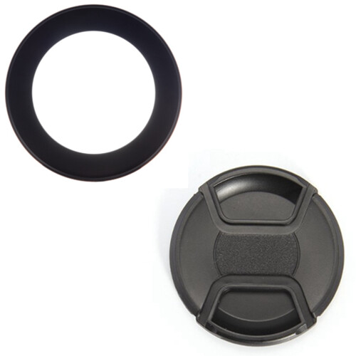Step  Ring 58-77mm Lens Filter Size Adapter with 77 mm Lens Cap Protective Cover Cap New 1