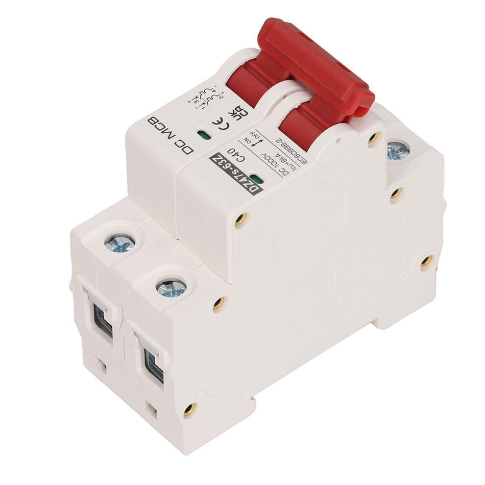Circuit Breaker 2P Dc 1000V 40A 6Ka Protection Switch Dz47s-63Z 8071371324561