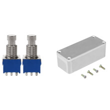 2 Pcs Guitar Effect Switches 9-Pin 3Pdt Guitar Effects Pedal & 1 Pcs Guitar Effects Aluminium Stomp Box