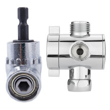 1/4 Inch Extension Hex Drill Bit Adjustable Hex Bit Angle Driver Screwdriver with 1/2 Inch 3-Way T-Adapter Diverter