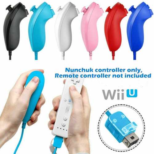 Τηλεχειριστήριο MesaSe Nunchuk για βιντεοπαιχνίδια για Wii & Wii U, μαύρο 1